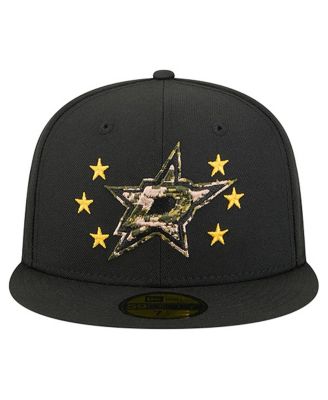 Men's Black Dallas Stars Military Appreciation Digital Camo Stars 59FIFTY Fitted Hat