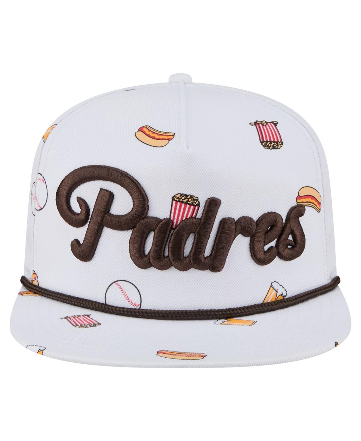 New Era Men's White San Diego Padres Team Cheer Rope 19twenty Adjustable Hat In White