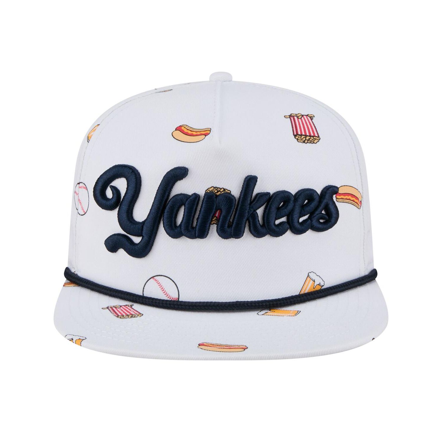 Men's White New York Yankees Team Cheer Rope 19TWENTY Adjustable Hat