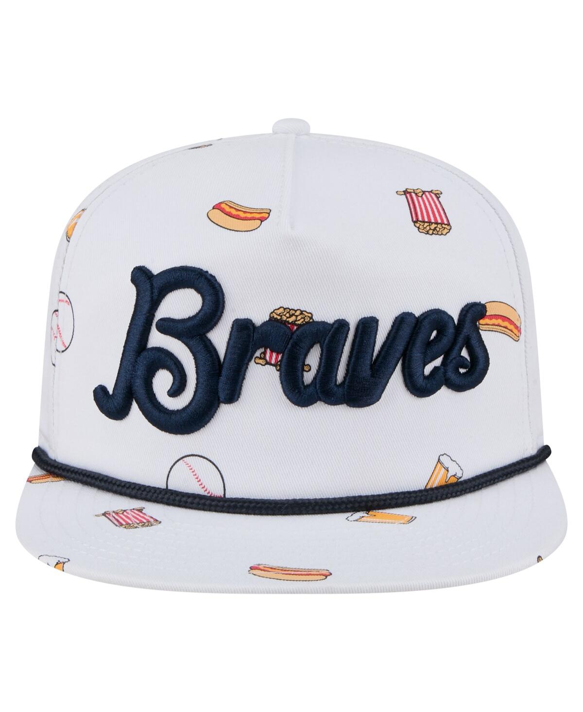 New Era Men's White Atlanta Braves Team Cheer Rope 19twenty Adjustable Hat In White