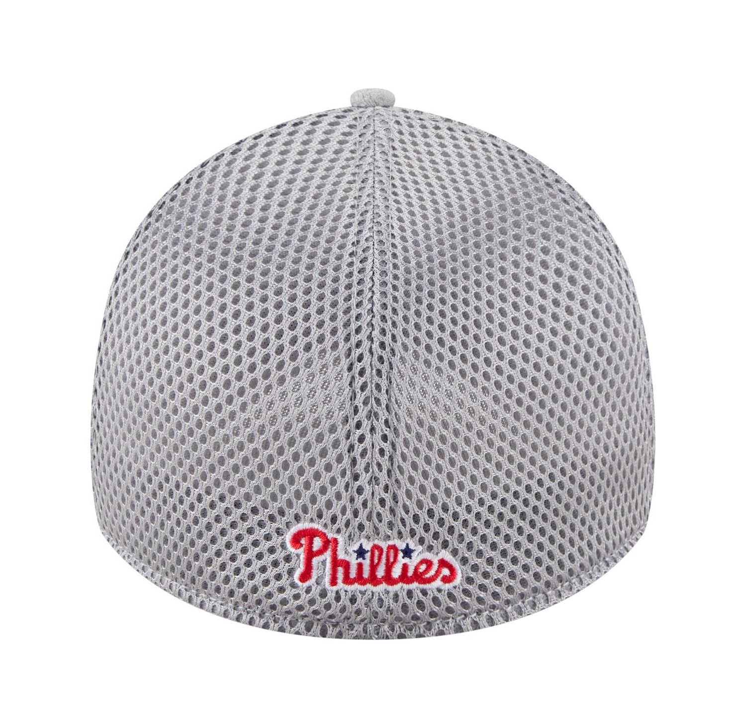 Men's Gray Philadelphia Phillies Visor Paint Splatter 39THIRTY Flex Hat