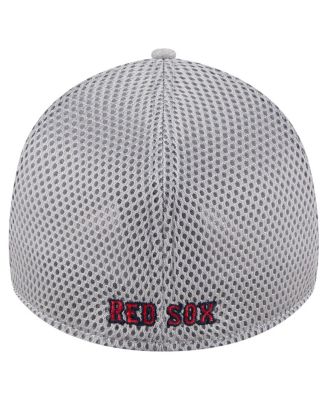 Men's Gray Boston Red Sox Visor Paint Splatter 39THIRTY Flex Hat