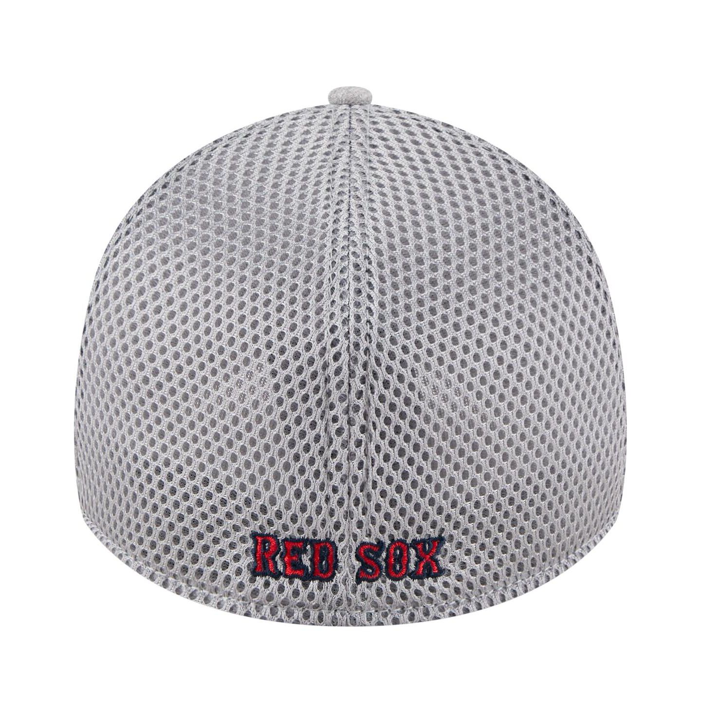 Мужские козырьки New Era Gray Boston Red Sox Paint Splatter 39THIRTY Flex Hat — фото 4