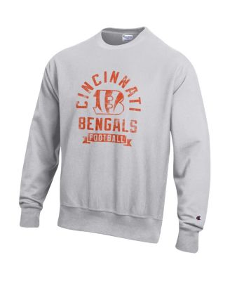 Men's Heather Gray Cincinnati Bengals Reverse Weave Fleece Pullover Sweatshirt