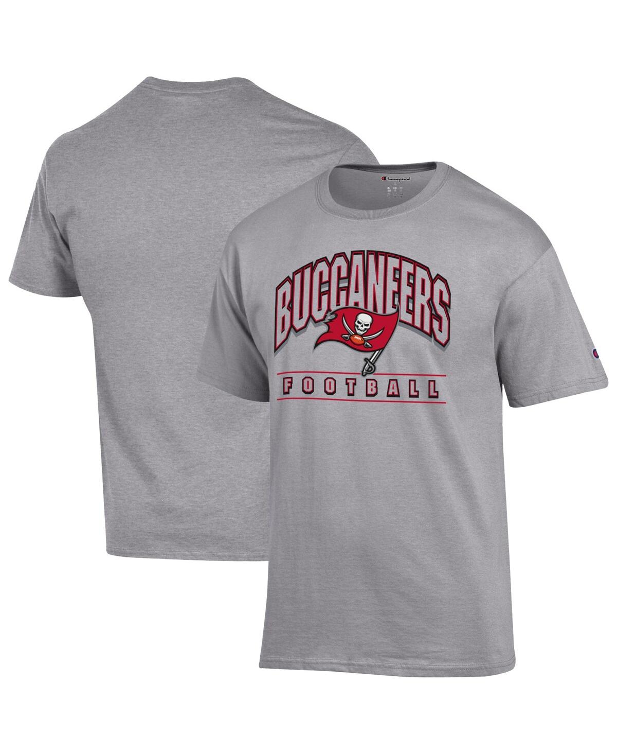 Champion Men's Heather Gray Tampa Bay Buccaneers Football T-shirt In Gray