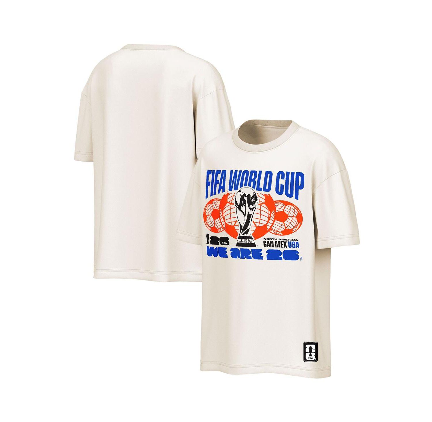 Men's Natural 2026 FIFA World Cup Oversized Fashion T-Shirt