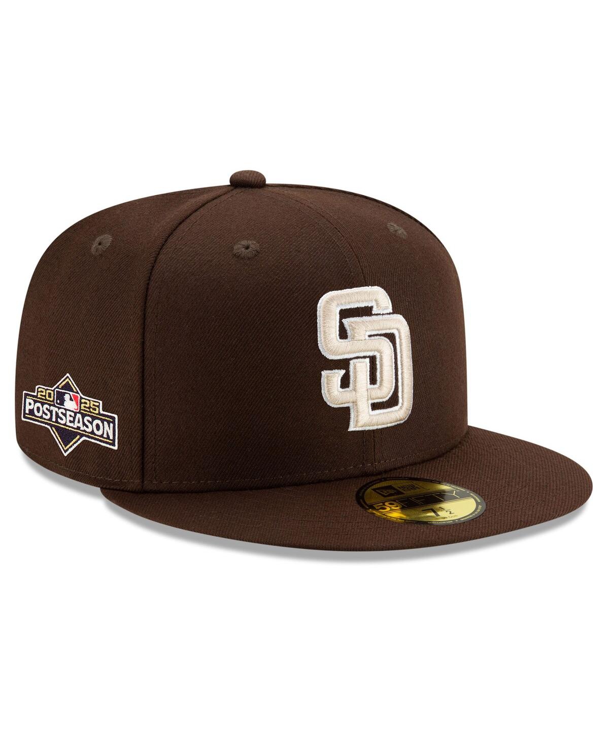 New Era Men's Brown San Diego Padres 2025 Mlb Postseason Side Patch 59FIFTY Fitted Hat