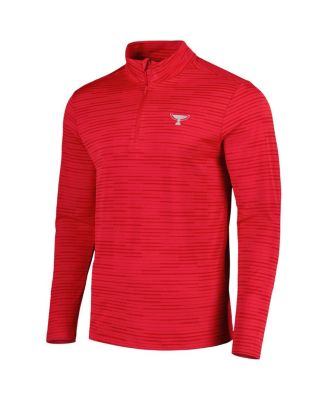 Men's Red TOUR ship Logo Quarter-Zip Hoodie