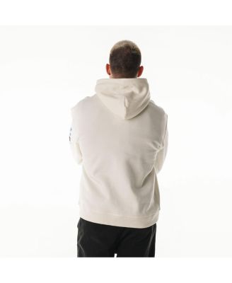 Men's and Women's Cream Detroit Lions Stacked Graphic Sleeve Fleece Hoodie