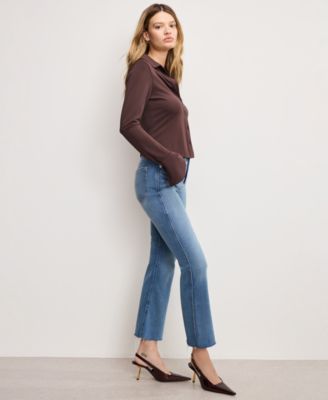 Women's Mini Flare High-Rise Jeans, Regular and Plus