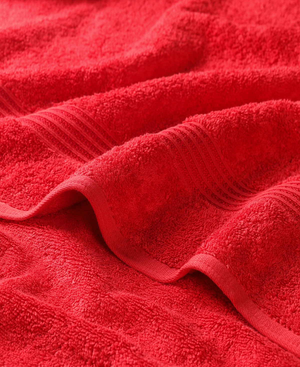 Superior Solid Quick Drying 100% Egyptian Cotton 2-pc Bath Sheet Set In Red