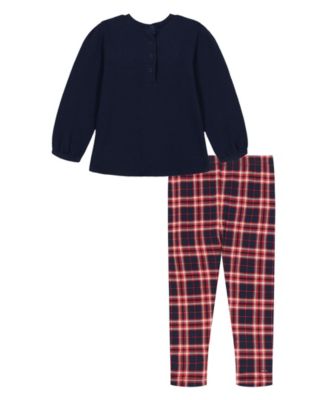 Baby Girls' Mock Neck Top and Leggings, 2-Piece Set