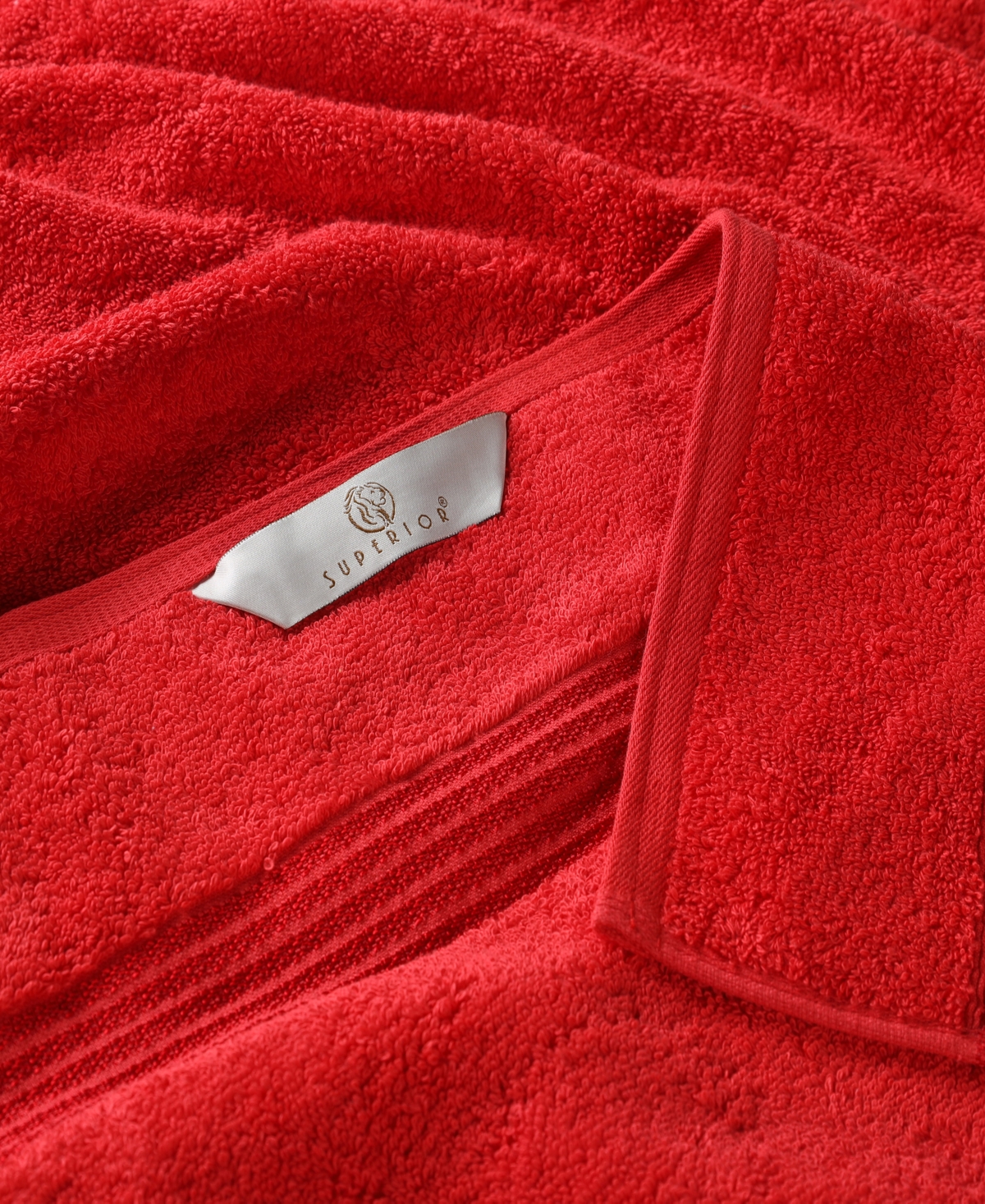 Superior Solid Quick Drying 100% Egyptian Cotton 2-pc Bath Sheet Set In Red