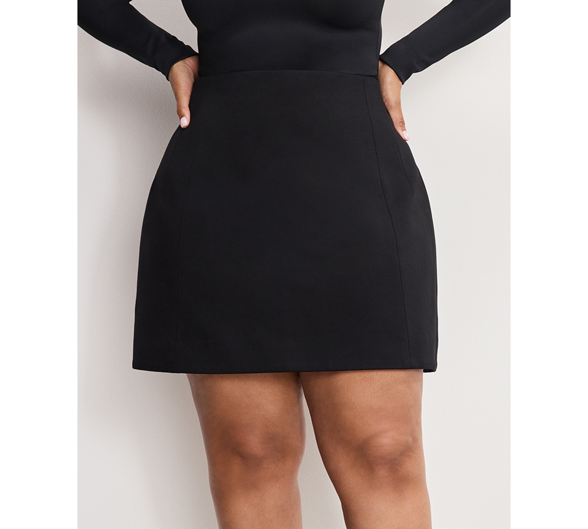 Good American Women's Back Zipper Mini Skirt, Regular And Plus In Black
