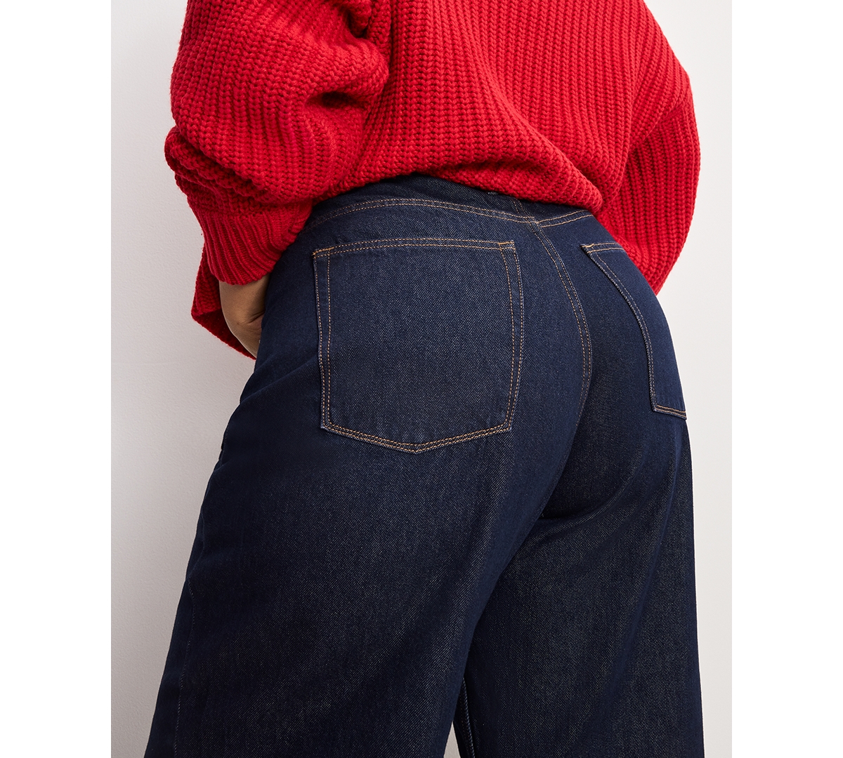 Good American Good Standard Baggy Cuffed Jeans Indigo1006 In Blue