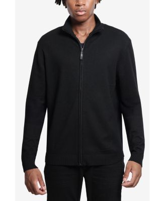 Men's Full Zip Mock Neck Sweater