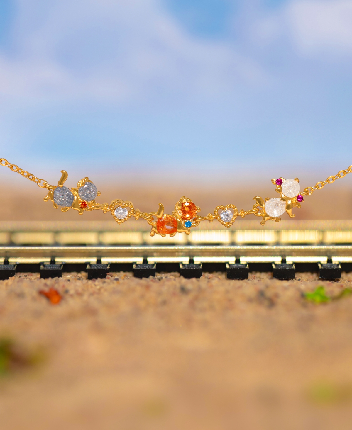 Girls Crew Crystal Multi-color Disney The Aristocats Bracelet In Gold