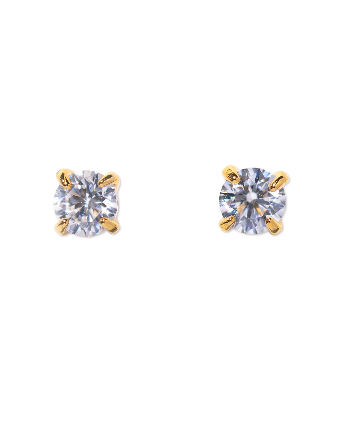 Girls Crew Crystal Gold Plated Dainty Brilliance Studs