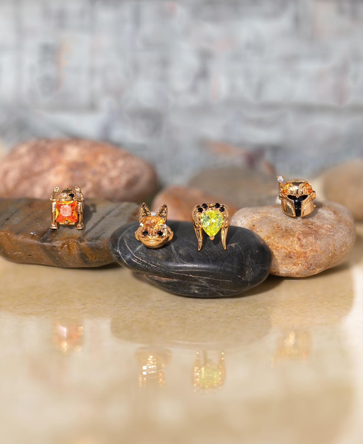 Girls Crew Crystal Multi-Color Star Wars Ahsoka Rebel Crew Stud Set