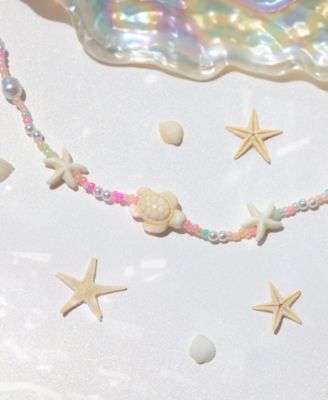 Crystal Turtle Bay Gold Plated Beaded Necklace