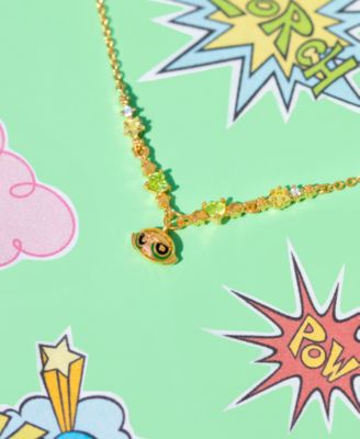 Crystal The Powerpuff Girls Gold Plated Buttercup Necklace