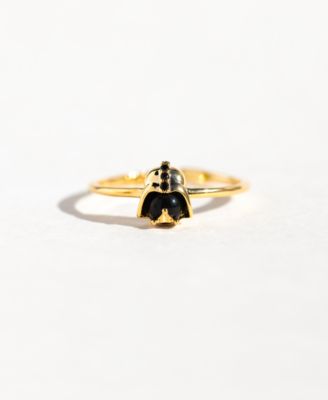 Crystal Star Wars Darth Vader Gold Plated Adjustable Rings