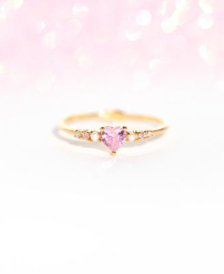 Golf Plated Crystal Heart is Full Rings