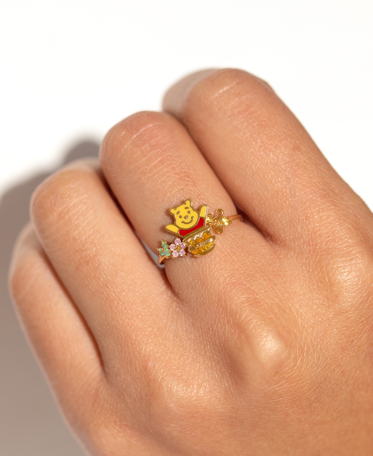 Girls Crew Disney Silly Old Bear Crystal Gold Plated Rings
