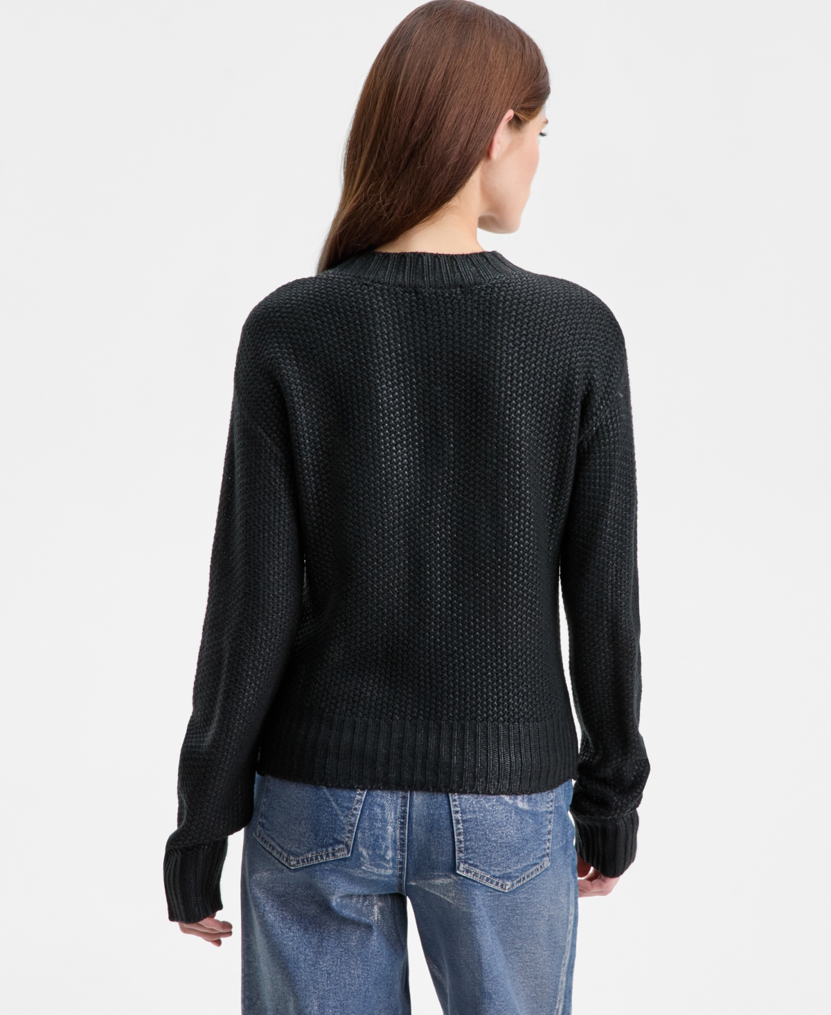 Bar Iii Women's Shine Sweater, Macy's Exclusive In Black