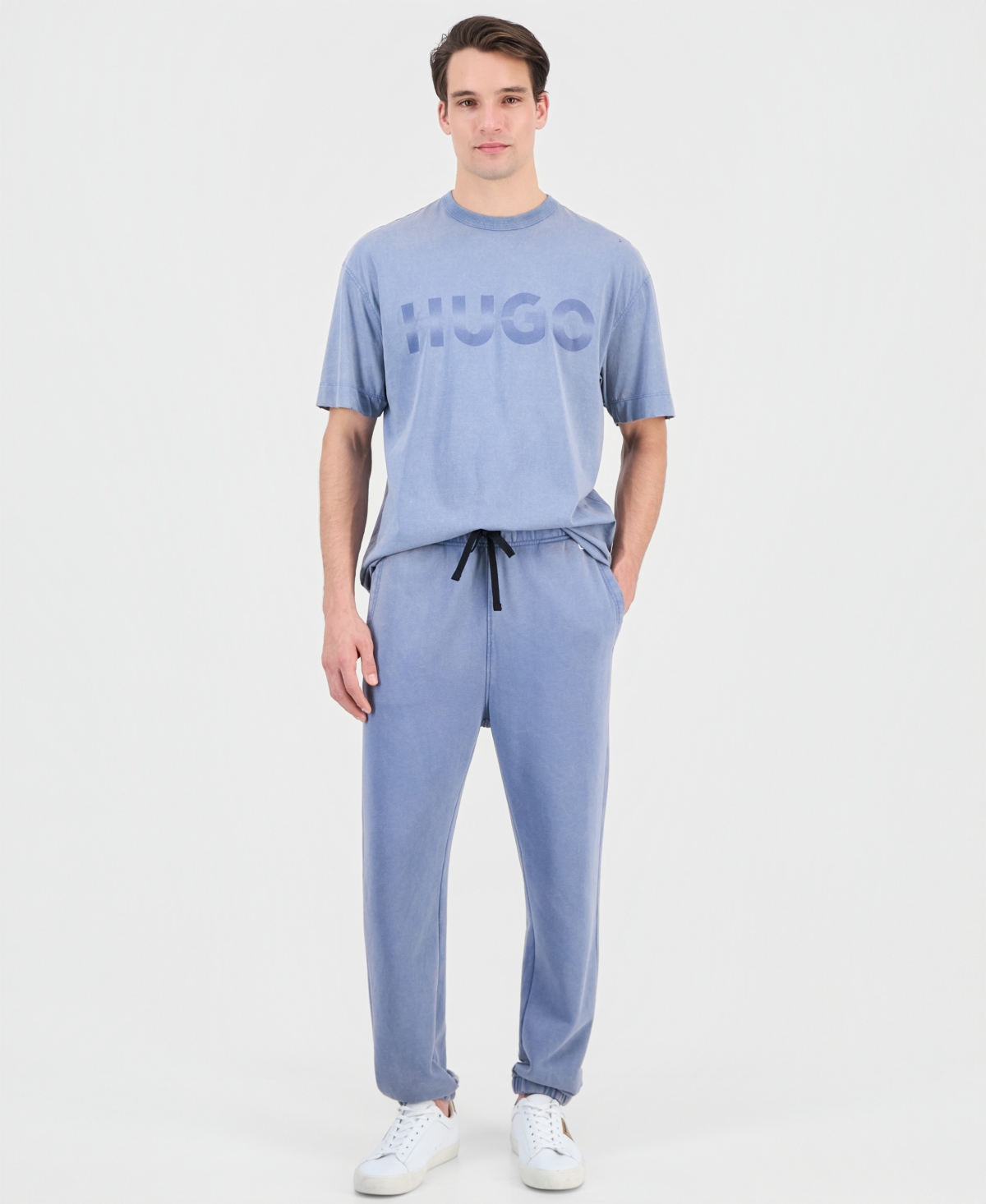 Hugo Boss Men's Nenzytro Cotton-Blend Logo Track Pants