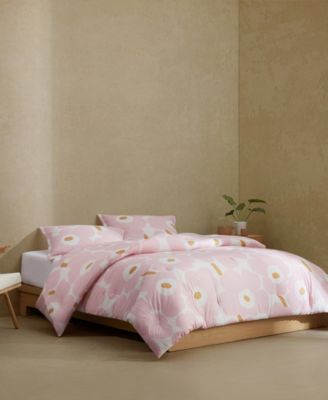 Unikko Cotton 3-Pc. Duvet Cover Set, Full/Queen