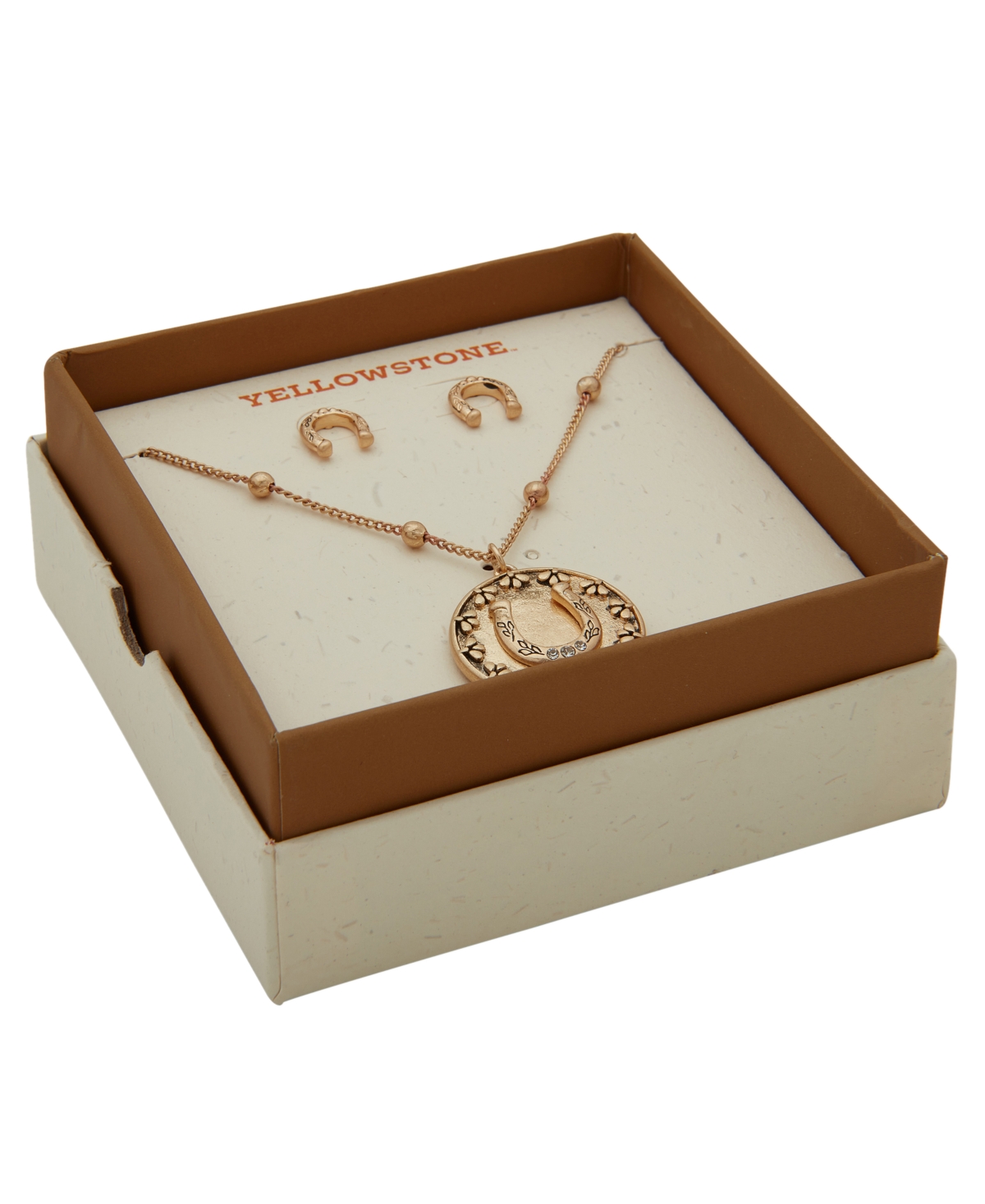 Yellowstone 2-Pc. Horseshoe Pendant Necklace and Stud Earrings Gift Set