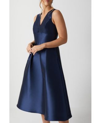 Women's Twill Midi Bridesmaid Dress