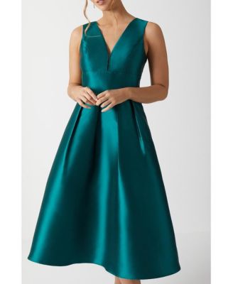Women's Twill Midi Bridesmaid Dress