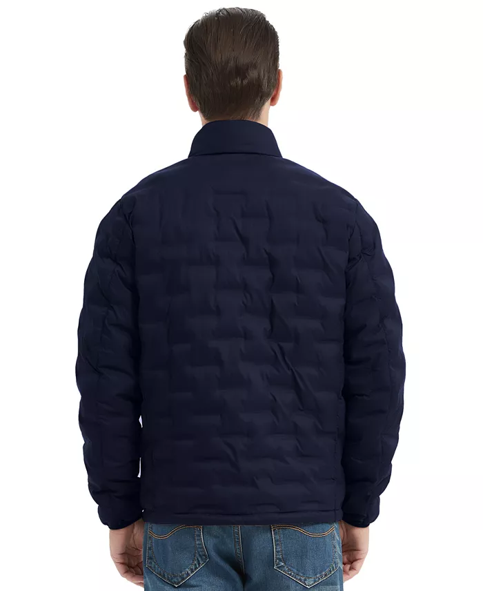 Men's Stand Collar Lightweight Warm Cube Jacket - thumbnail 3