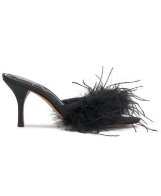 Women's Paelly High-Heel Feathered Dress Sandals