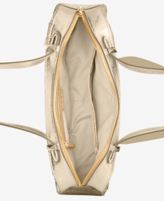 Nedda Rushed Metallic Satchel, Exclusively at Macy's