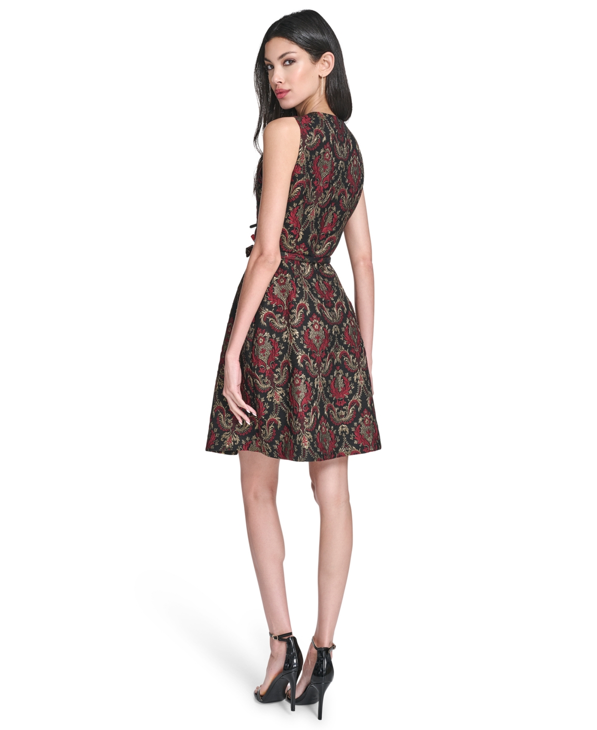 Vince Camuto Women's V-neck Fit And Flare Dress In Animal Print