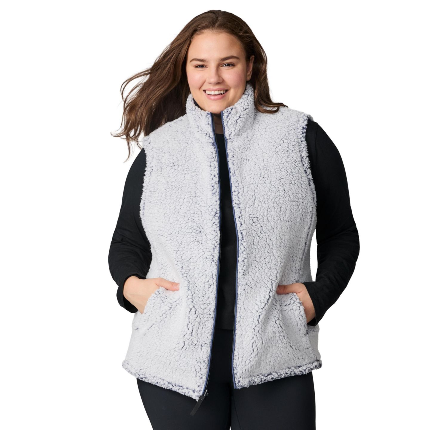 Женский жилет Free Country Plus Size Expedition II Stratus Lite Reversible Vest, цвет: Индиго — фото 3
