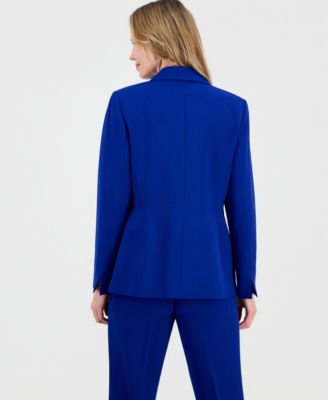Women's Stretch Crepe Peak-Lapel Jacket, Regular & Petite