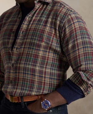 Men's Big & Tall Plaid Brushed Flannel Shirt