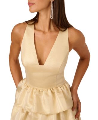 Women's Metallic Jacquard Mini Dress