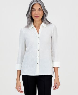 Women's, 3/4 Sleeve Button-Front Shirt