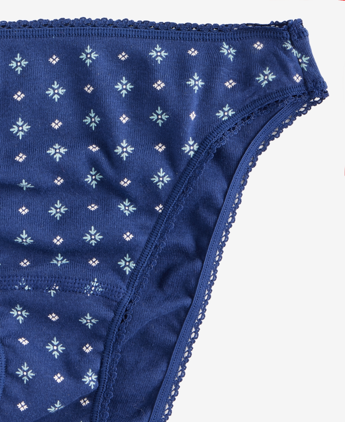 Charter Club Women's Everyday Cotton Bikini Underwear, Created For Macy's In Blue