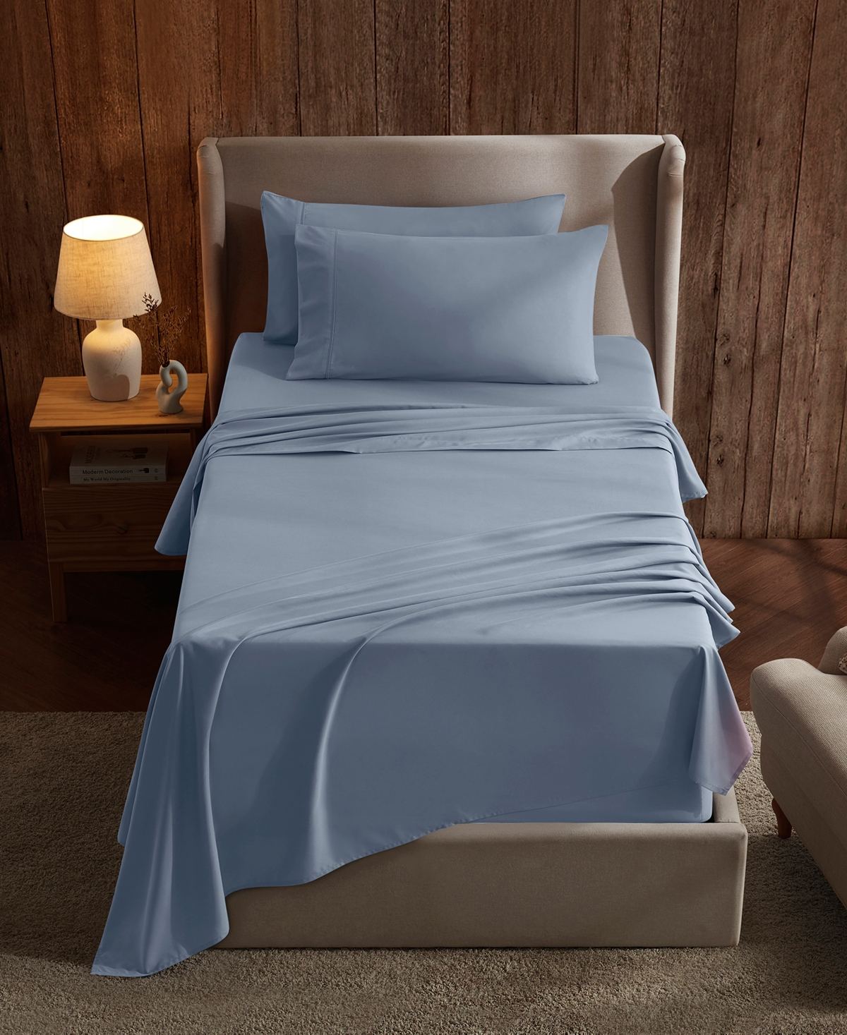 Nestl Extra Deep Pocket 4-pc. Sheet Set, Twin Xl In Blue
