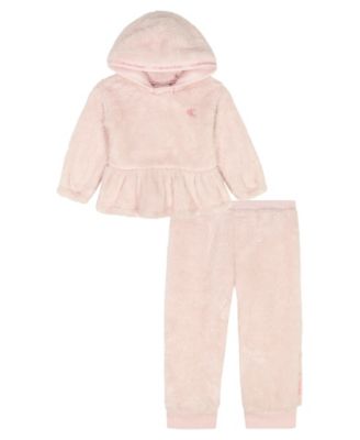 Calvin Klein - Baby Girls 2-Piece Long-Sleeve Top and Joggers Set