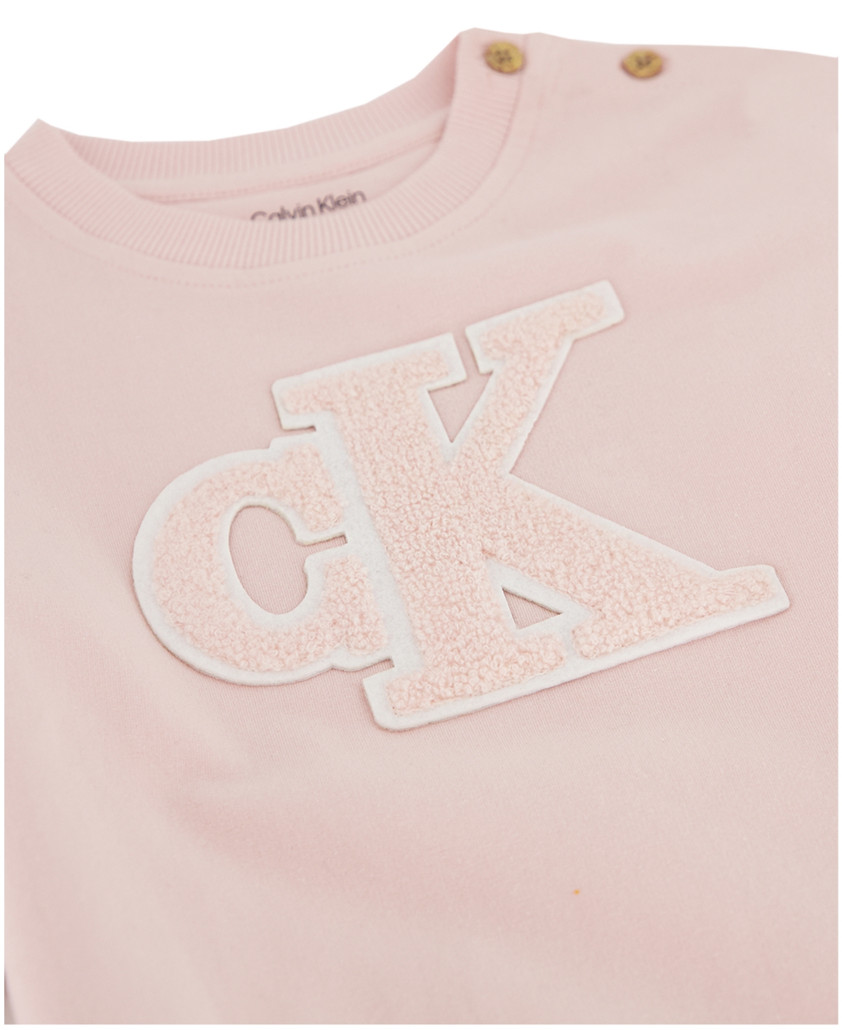 Calvin Klein Baby Girls 2-piece Crewneck Top And Joggers Set In Pink