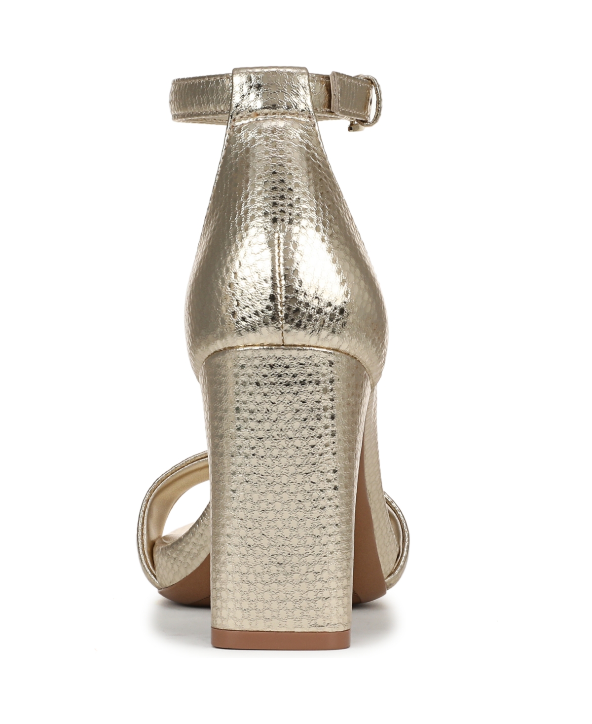 Naturalizer Joy Square Toe Ankle Strap Dress Sandals In Gold