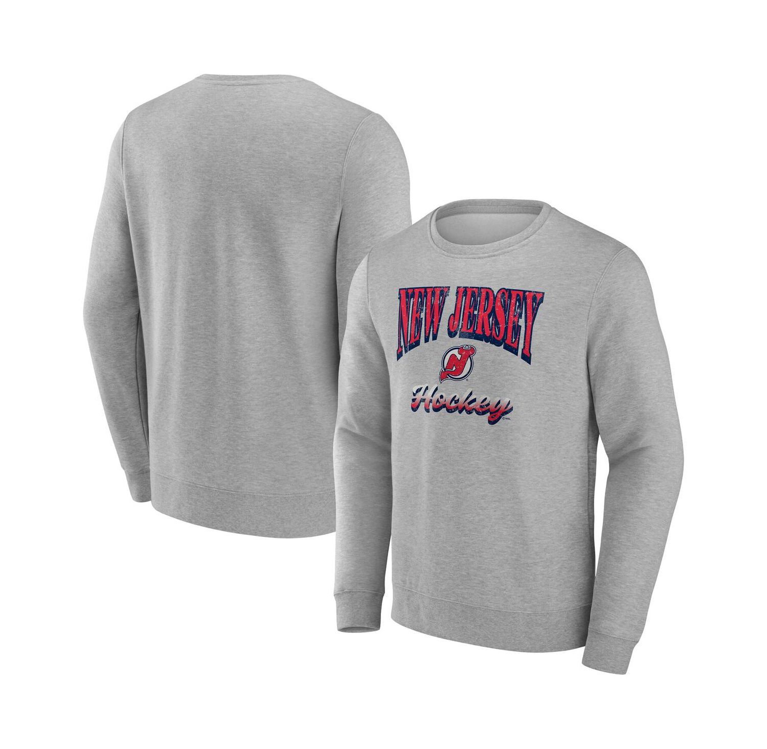 Men's Gray New Jersey Devils Light the Candle Fleece Pullover Sweatshirt