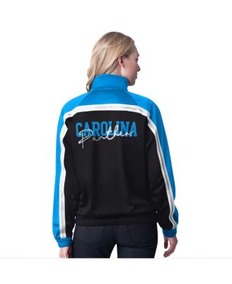 Women's Black Carolina Panthers Post Game Full-Zip Track Jacket
